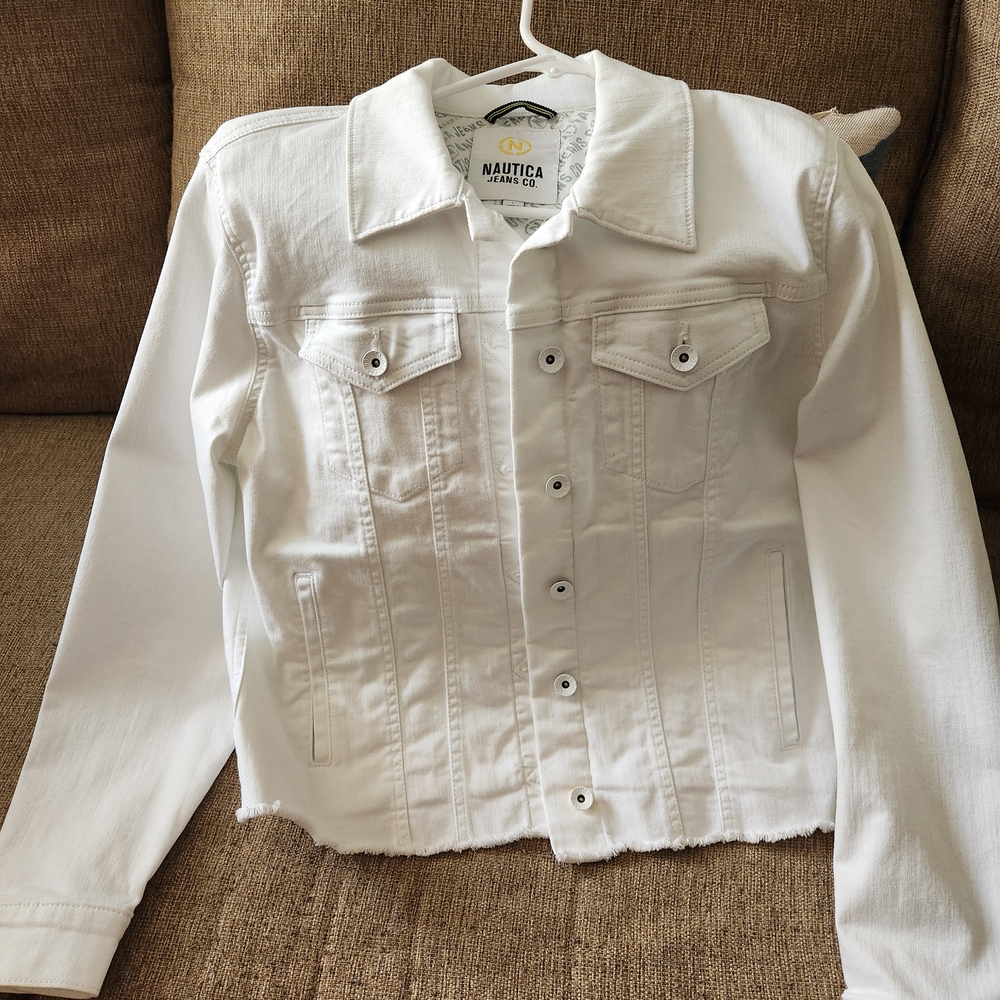 Nautica Women's Crisp White Jean Jacket